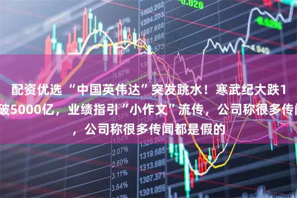 配资优选 “中国英伟达”突发跳水！寒武纪大跌14%市值跌破5000亿，业绩指引“小作文”流传，公司称很多传闻都是假的