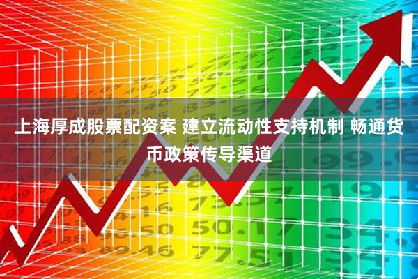 上海厚成股票配资案 建立流动性支持机制 畅通货币政策传导渠道